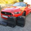 Ford Mustang VI Cabrio Ab 2014 (EU-Version) - 3-tlg. Kofferset Kofferraum - Schwarze Naht