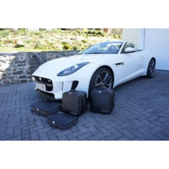 Jaguar F-Type (EU) Cabrio Bis 5/2016 - 4tlg. Kofferset Kofferraum - Silbergraue Naht/Futter Grau