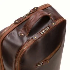 Leder Rucksack Leon - Braun / Dots -Brax Taschen Deutschland Verkaufs-Shop 1051508 1120LEO016DOT4